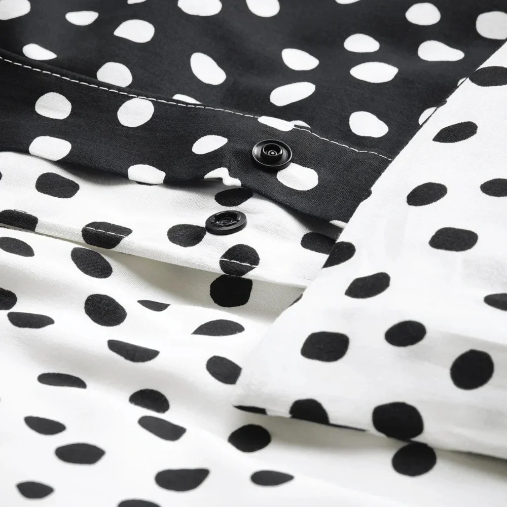 Polka Dot Black and White Duvet Set
